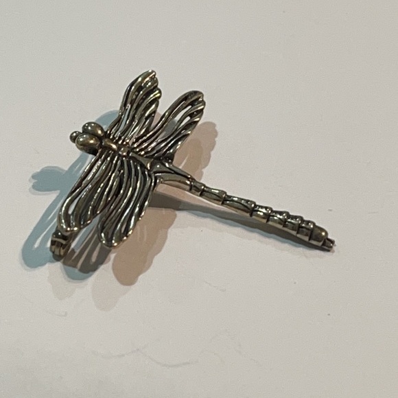 925 Sterling Silver Dragonfly Brooch - Picture 3 of 6